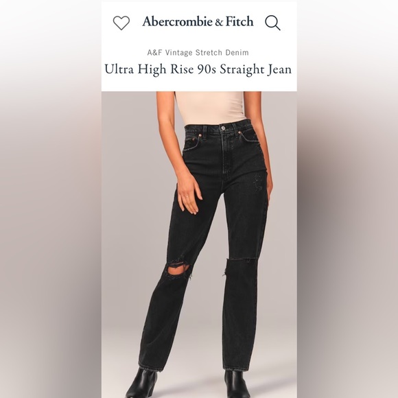 Abercrombie & Fitch Ultra High Rise 90s Straight Jean - Picture 1 of 3